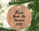 First Year As Fiancee 2021 - Circle Ornament C