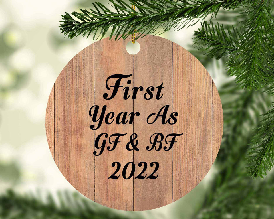 First Year As Gf & Bf 2022 - Circle Ornament C