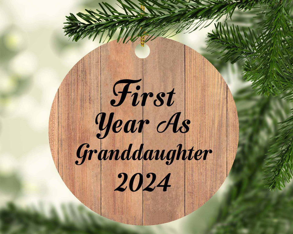 First Year As Granddaughter 2024 - Circle Ornament C