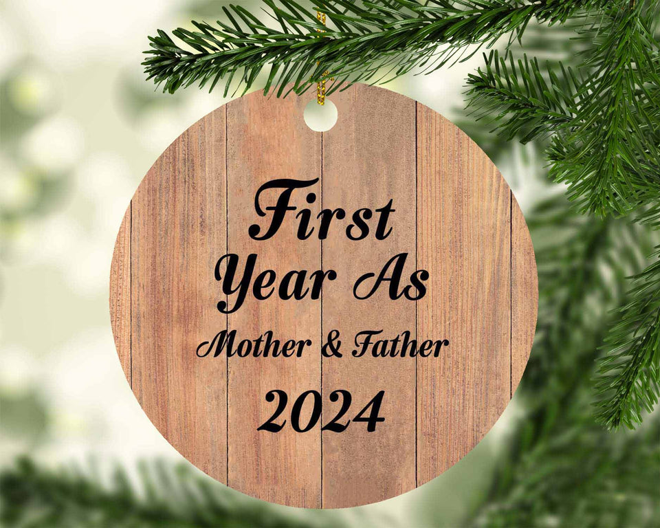 First Year As Mother & Father 2024 - Circle Ornament C