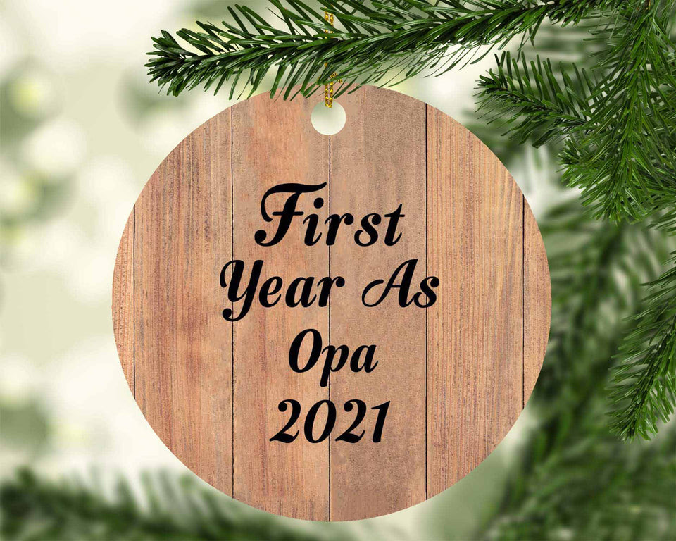 First Year As Opa 2021 - Circle Ornament C