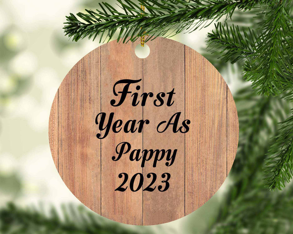 First Year As Pappy 2023 - Circle Ornament C