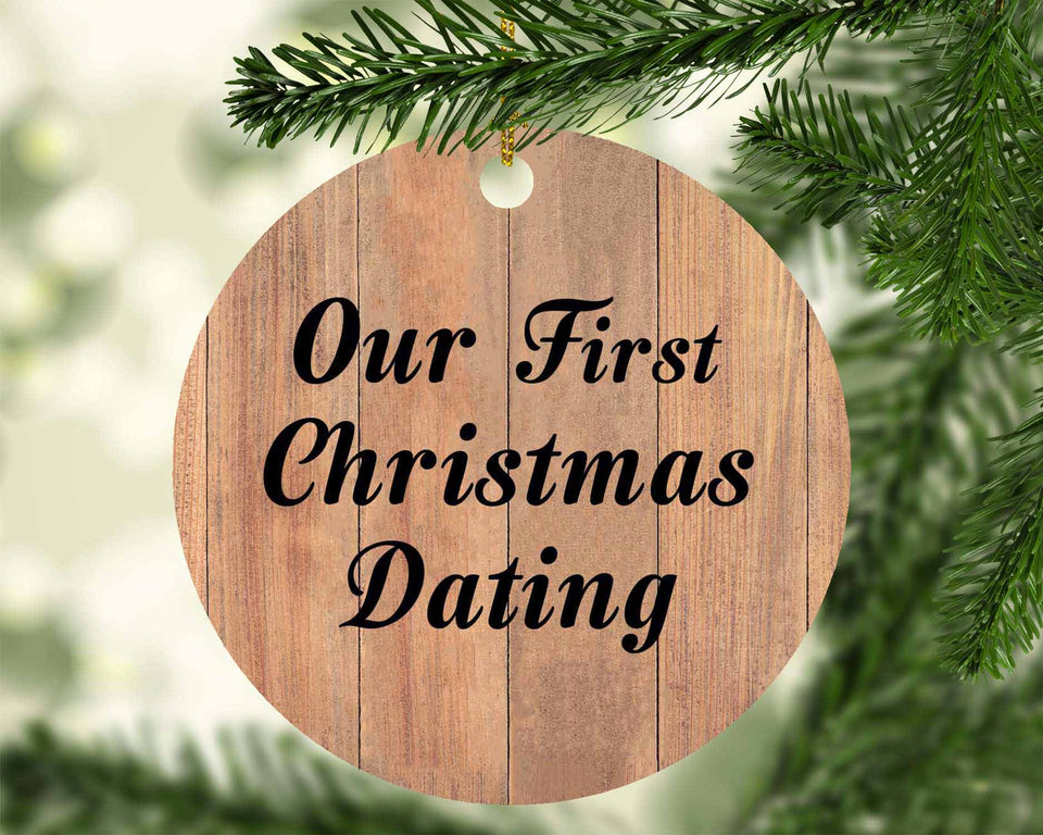 Our First Christmas Dating - Circle Ornament C
