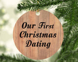 Our First Christmas Dating - Circle Ornament C