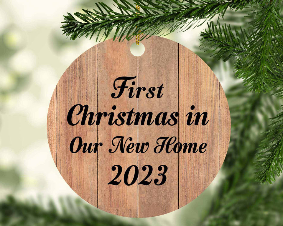 First Christmas In Our New Home 2023 - Circle Ornament C