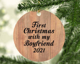 First Christmas With My Boyfriend 2021 - Circle Ornament C