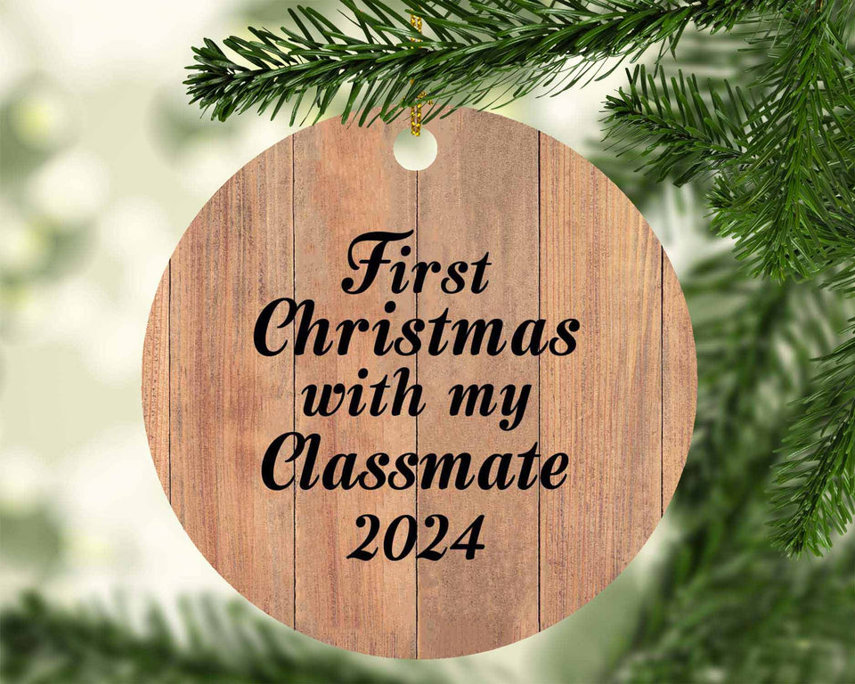 First Christmas With My Classmate 2024 - Circle Ornament C