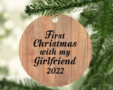 First Christmas With My Girlfriend 2022 - Circle Ornament C