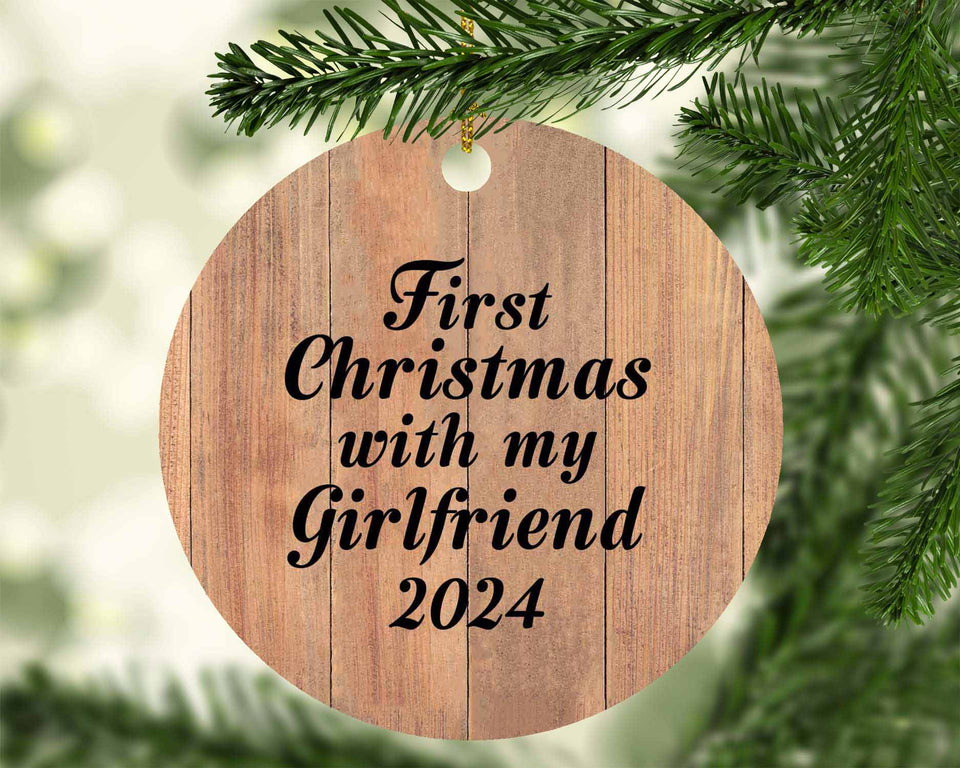 First Christmas With My Girlfriend 2024 - Circle Ornament C