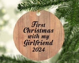 First Christmas With My Girlfriend 2024 - Circle Ornament C