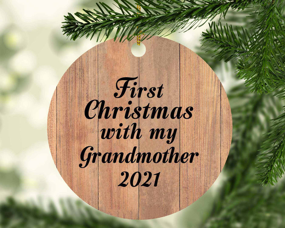 First Christmas With My Grandmother 2021 - Circle Ornament C