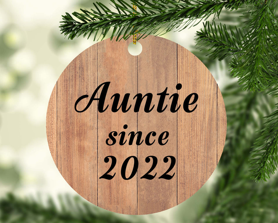 Auntie Since 2022 - Circle Ornament C