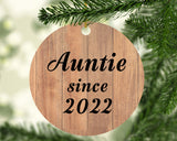 Auntie Since 2022 - Circle Ornament C