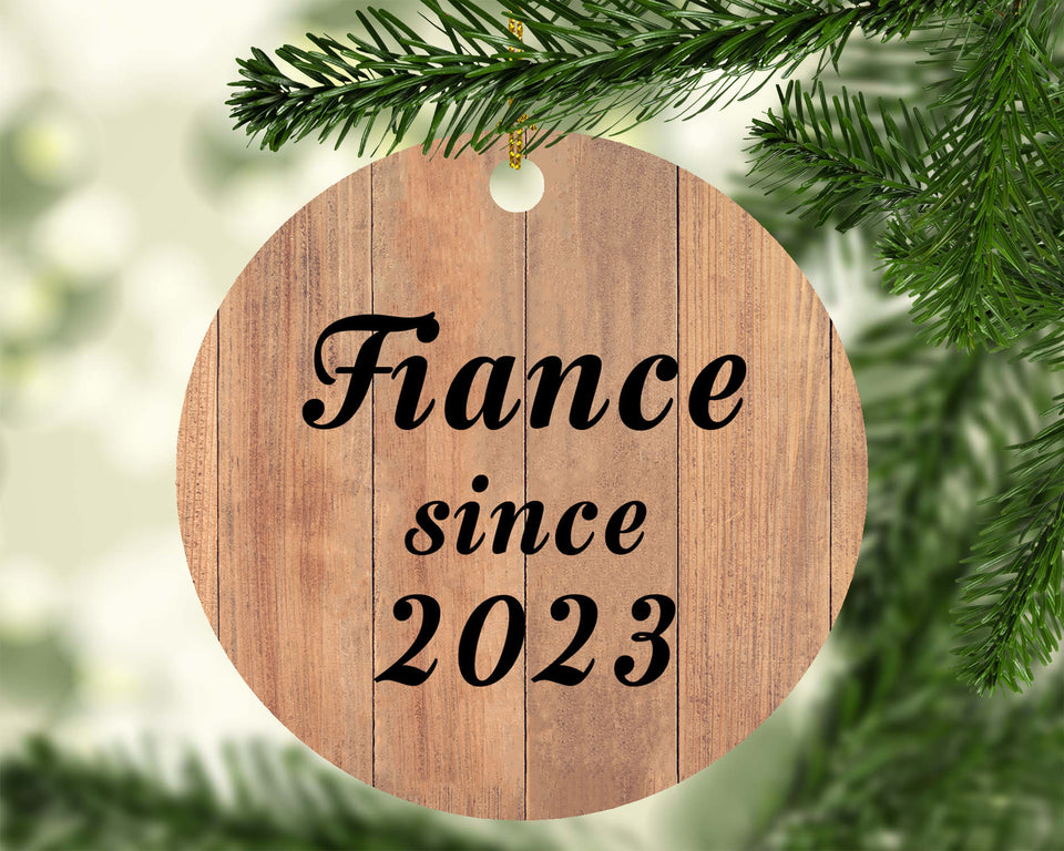 Fiance Since 2023 - Circle Ornament C