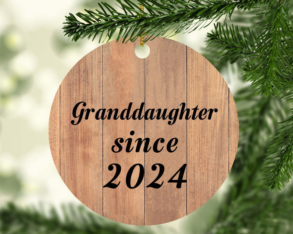 Granddaughter Since 2024 - Circle Ornament C