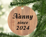 Nanny Since 2024 - Circle Ornament C