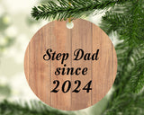 Step Dad Since 2024 - Circle Ornament C