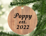 Poppy Established EST. 2022 - Circle Ornament C