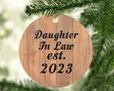 Daughter In Law Established EST. 2023 - Circle Ornament C