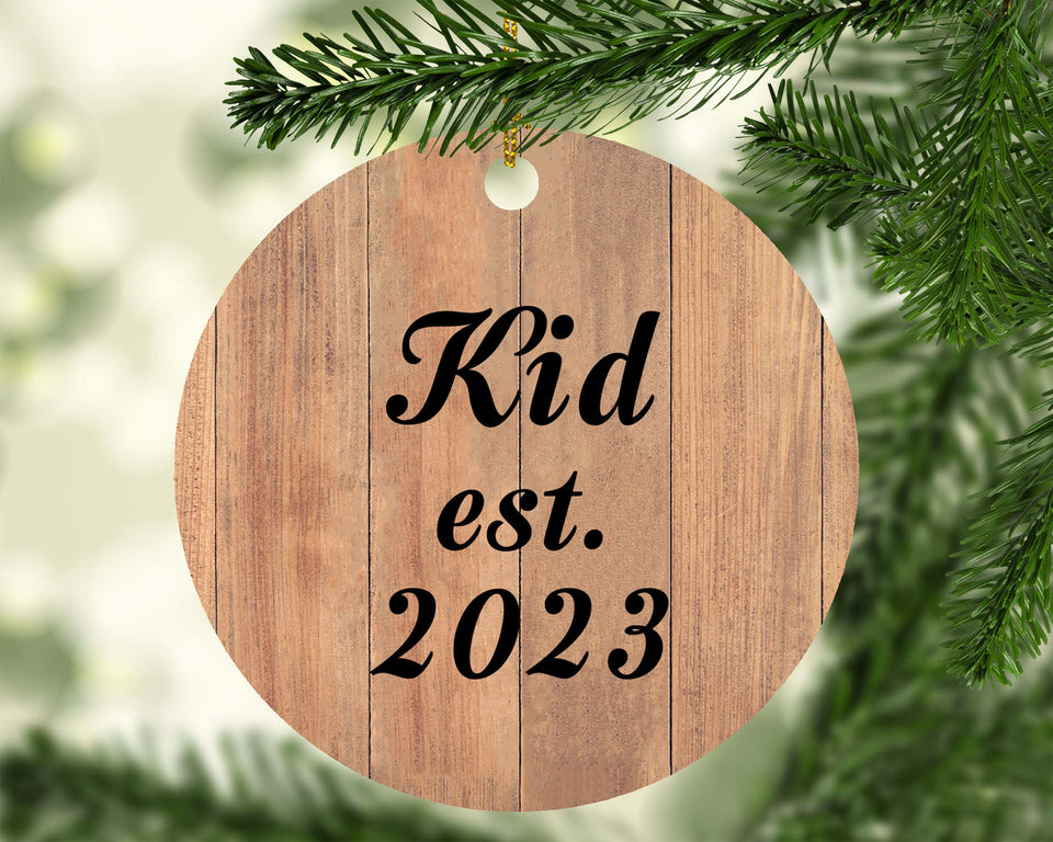 Kid Established EST. 2023 - Circle Ornament C