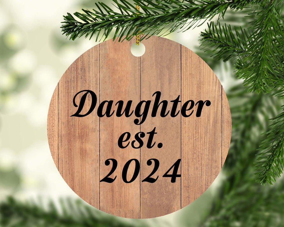 Daughter Established EST. 2024 - Circle Ornament C