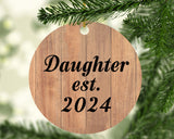 Daughter Established EST. 2024 - Circle Ornament C