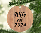 Wife Established EST. 2024 - Circle Ornament C
