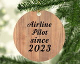 Airline Pilot Since 2023 - Circle Ornament C
