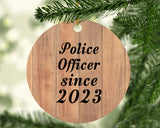 Police Officer Since 2023 - Circle Ornament C