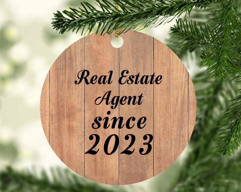 Real Estate Agent Since 2023 - Circle Ornament C