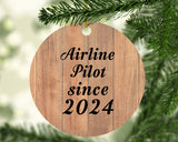 Airline Pilot Since 2024 - Circle Ornament C