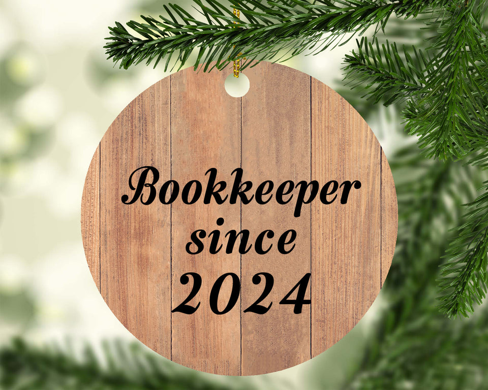 Bookkeeper Since 2024 - Circle Ornament C