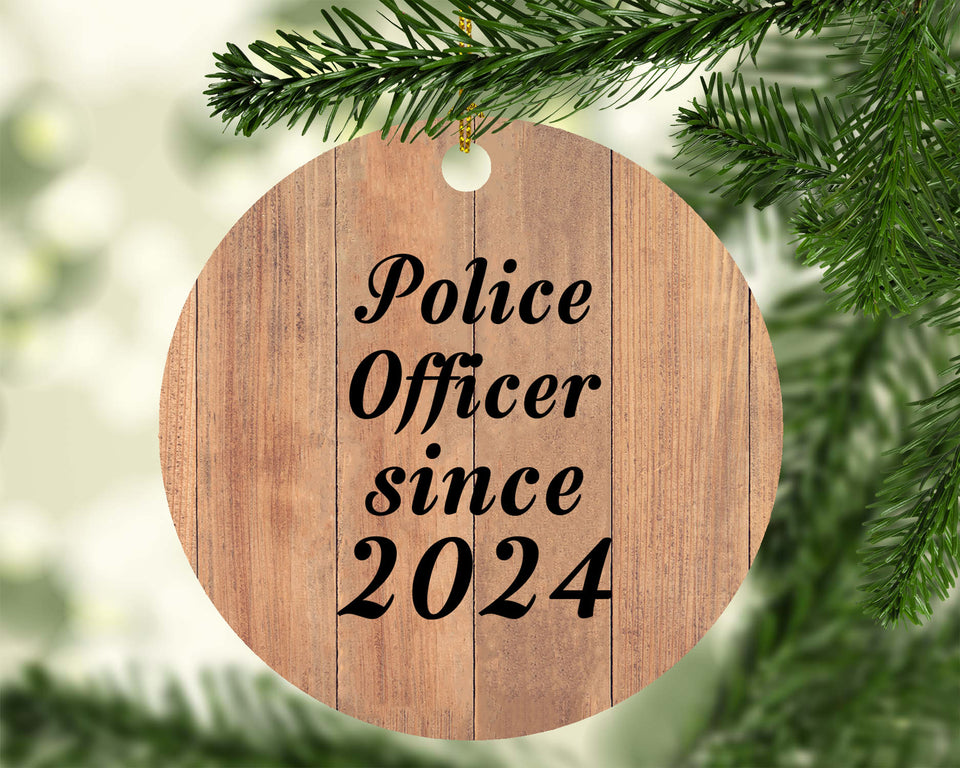 Police Officer Since 2024 - Circle Ornament C