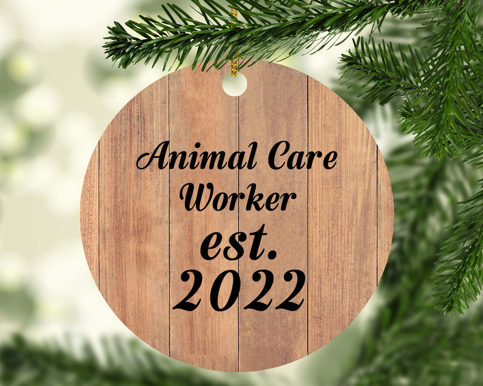 Animal Care Worker Established Est. 2022 - Circle Ornament C