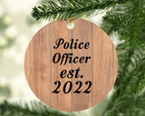 Police Officer Established Est. 2022 - Circle Ornament C