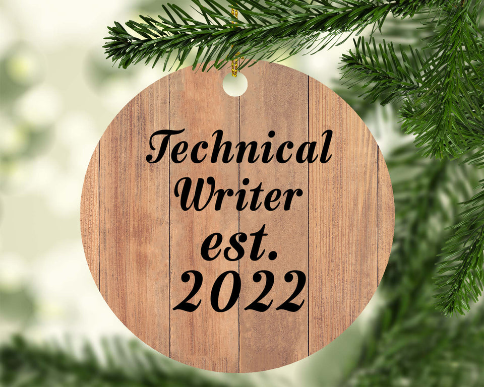 Technical Writer Established Est. 2022 - Circle Ornament C