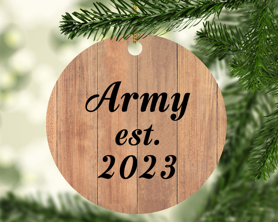 Army Established Est. 2023 - Circle Ornament C