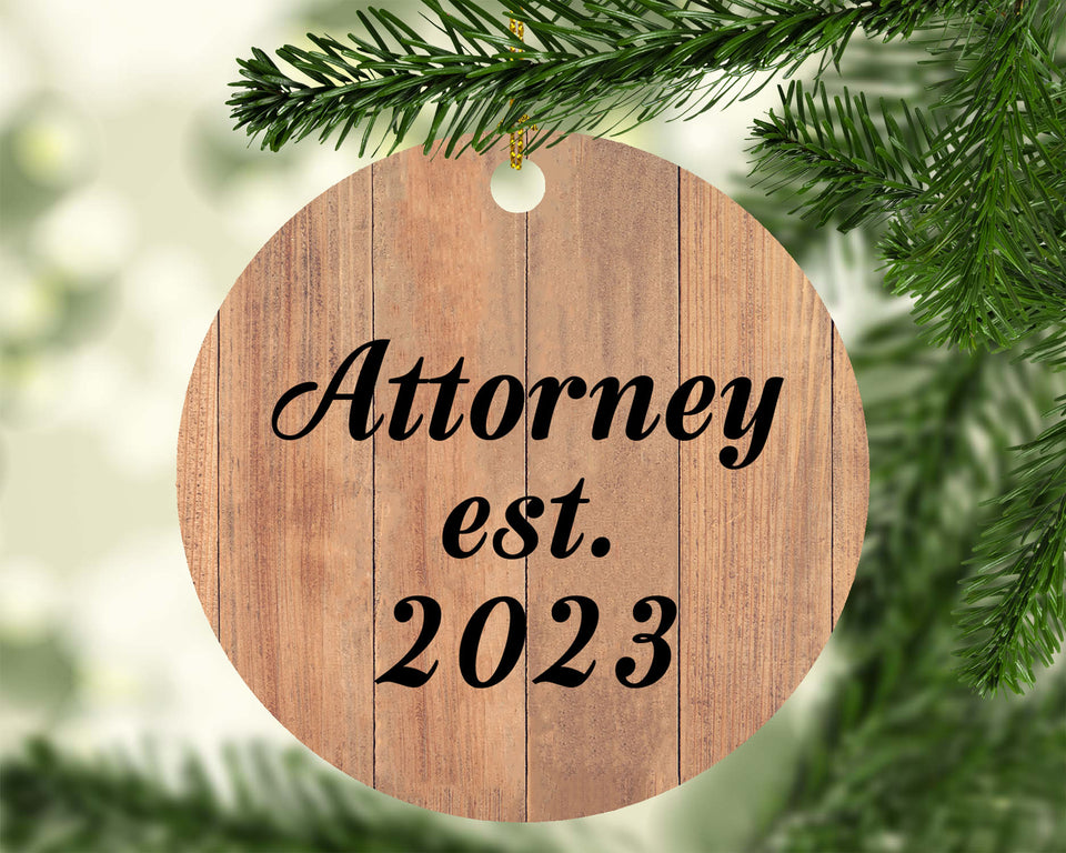 Attorney Established Est. 2023 - Circle Ornament C