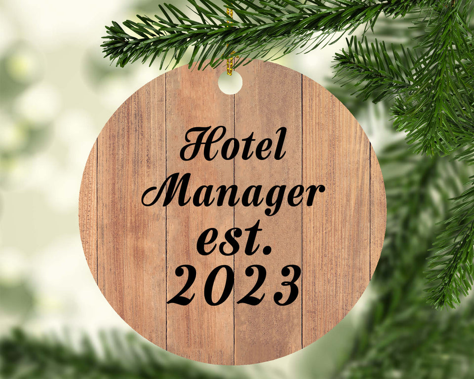 Hotel Manager Established Est. 2023 - Circle Ornament C