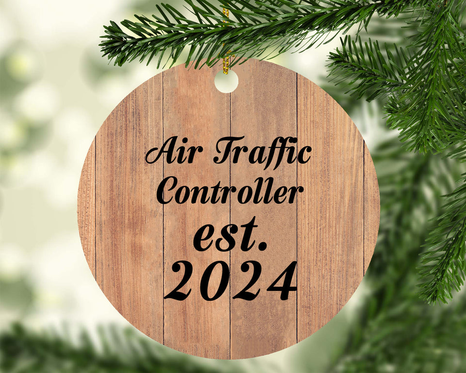 Air Traffic Controller Established Est. 2024 - Circle Ornament C