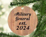 Military General Established Est. 2024 - Circle Ornament C