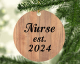 Nurse Established Est. 2024 - Circle Ornament C