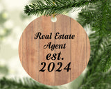 Real Estate Agent Established Est. 2024 - Circle Ornament C
