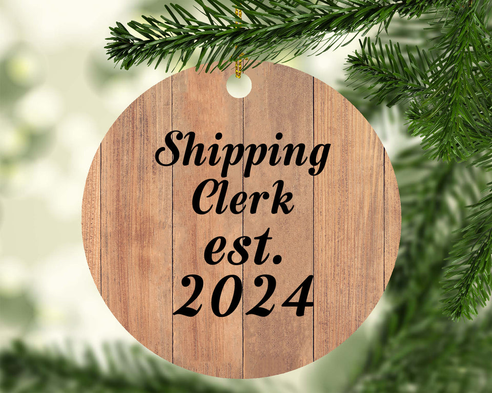 Shipping Clerk Established Est. 2024 - Circle Ornament C