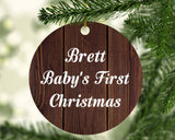 Brett Baby's First Christmas - Circle Ornament D