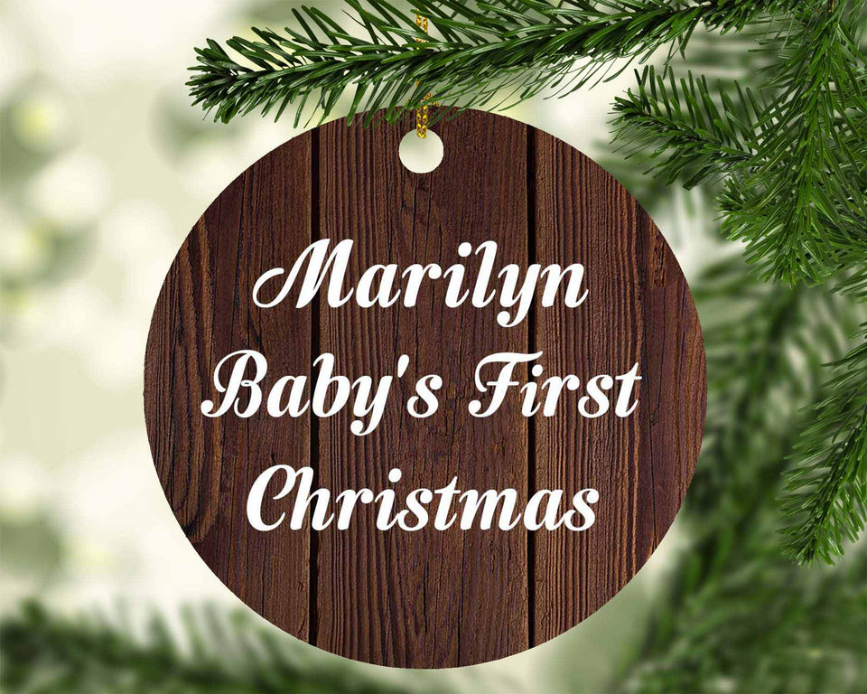 Marilyn Baby's First Christmas - Circle Ornament D
