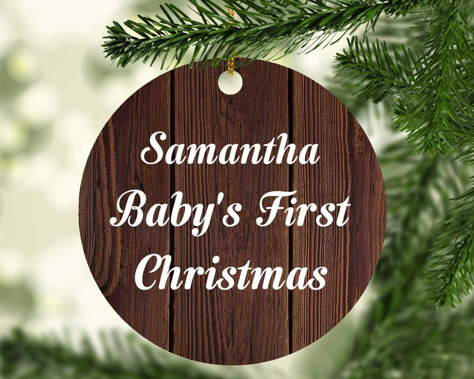 Samantha Baby's First Christmas - Circle Ornament D