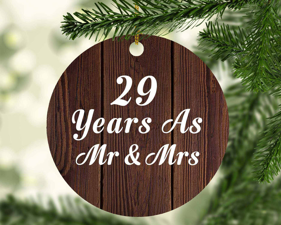 29th Anniversary 29 Years As Mr & Mrs - Circle Ornament D