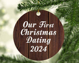Our First Christmas Dating 2024 - Circle Ornament D