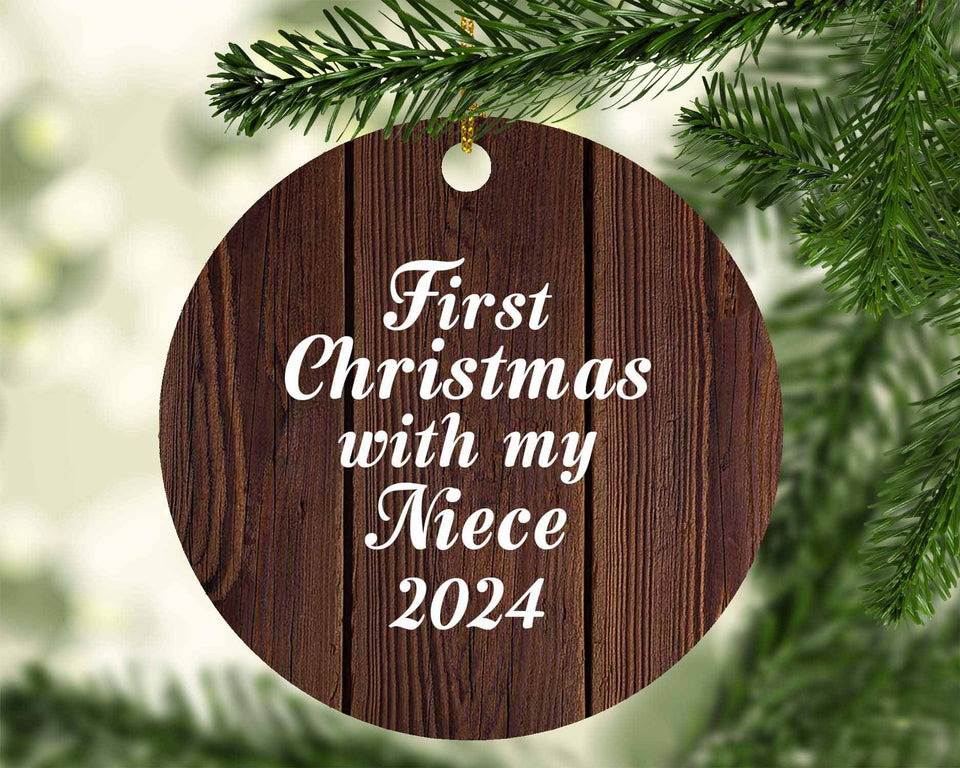 First Christmas With My Niece 2024 - Circle Ornament D